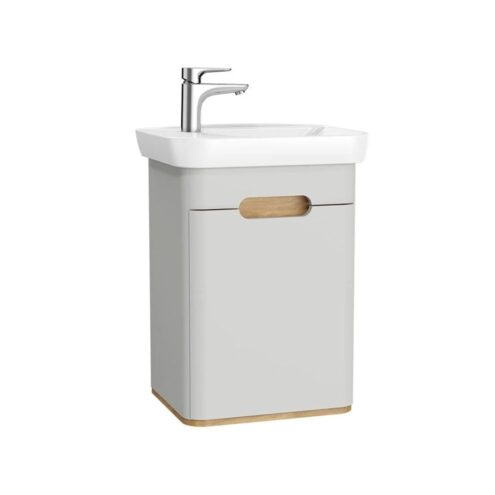 VitrA Sento 50 cm Mat Açık Gri Sol Açılır Lavabo Alt Dolabı