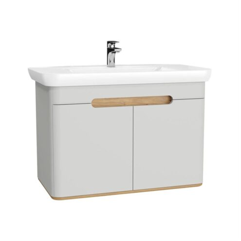 VitrA Sento 100 cm Mat Açık Gri Lavabo Alt Dolabı