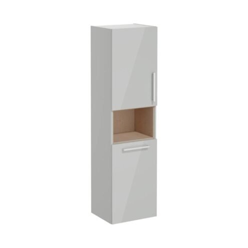 Vitra Root 40 cm Kısa Çamaşır Sepetli Parlak İnci Grisi Sol Boy Dolabı