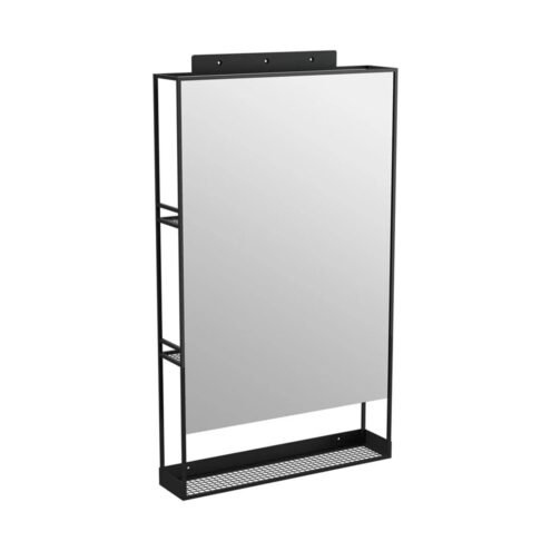 VitrA ArchiPlan 60 cm Siyah Metal Raflı Ayna