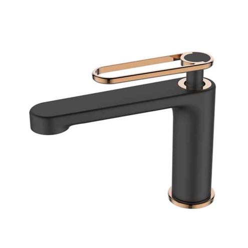 Newarc Zeta Siyah Parlak Bakır Lavabo Bataryası