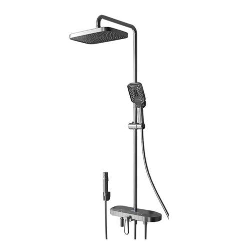 Newarc Zeta Digital Metalik Gri Duş Ünitesi