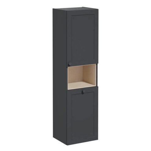 VitrA Root Classic 40 cm Kısa Çamaşır Sepetli Mat Grafit Sağ Boy Dolabı