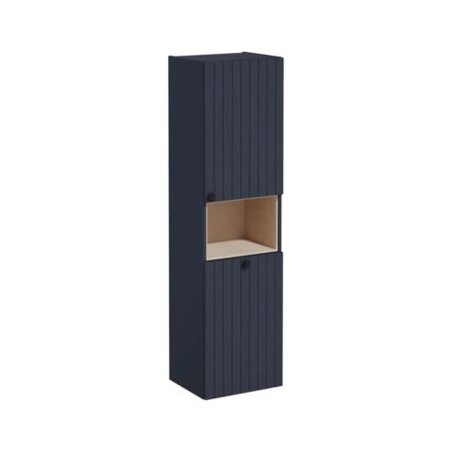 Vitra Root Groove 40 cm Kısa Çamaşır Sepetli Mat Lacivert Sağ Boy Dolabı