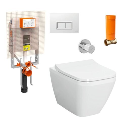 VitrA İntegra Square Rim-Ex Asma Klozet Seti