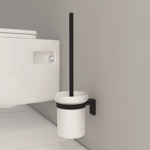 Tema Premium Duvardan Mat Siyah Klozet Fırçası