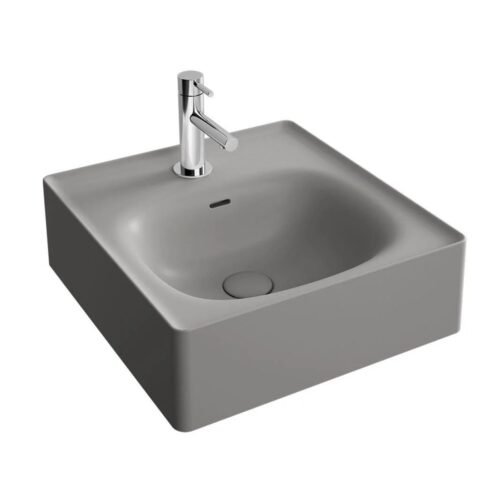 VitrA Equal 43 cm Mat Taş Gri Standart Lavabo