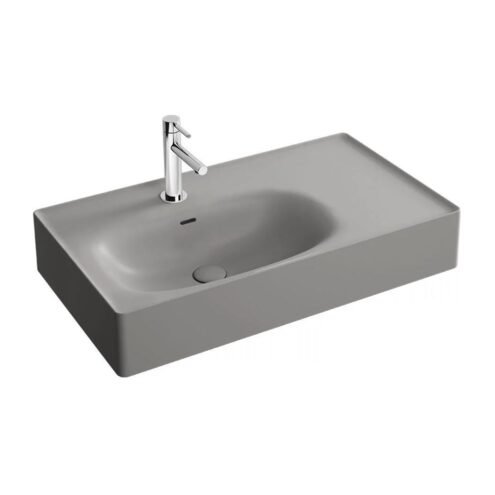 VitrA Equal 80 cm Mat Taş Gri Standart Lavabo