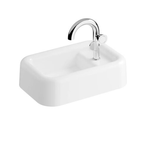 VitrA Liquid 60 cm Beyaz Orta Armatür Delikli Çanak Lavabo