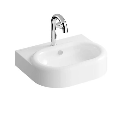 VitrA Liquid 60 cm Beyaz Orta Armatür Delikli Su Taşma Delikli Lavabo