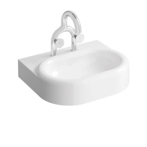 VitrA Liquid 60 cm Beyaz Çift Armatür Delikli Su Taşma Deliksiz Lavabo