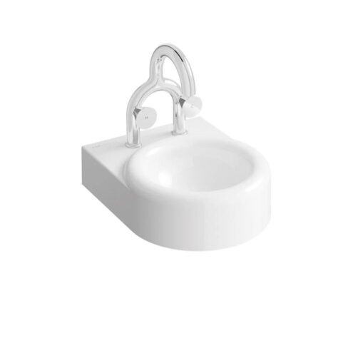 VitrA Liquid 40 cm Beyaz Çift Armatür Delikli Su Taşma Deliksiz Lavabo