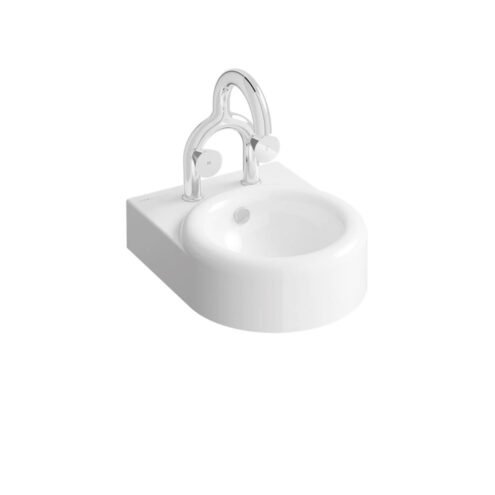 VitrA Liquid 40 cm Beyaz Çift Armatür Delikli Su Taşma Delikli Lavabo