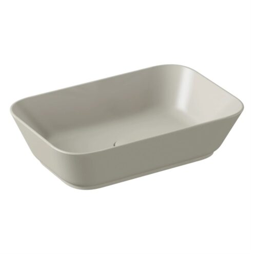 VitrA Geo Beyaz Çanak Lavabo, Dikdörtgen, 60x39 cm Armatür Deliksiz, Su Taşma Delikli