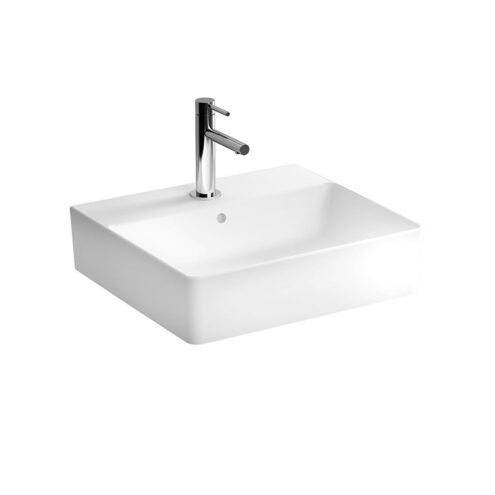 VitrA Nuo 50 cm Beyaz Dikdörtgen Tezgah Üstü Lavabo