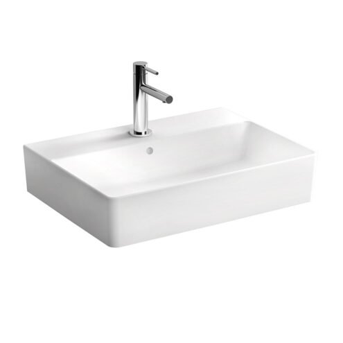 VitrA Nuo 60 cm Beyaz Dikdörtgen Tezgah Üstü Lavabo