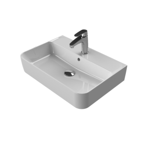 Turkuaz Hera 60 cm Beyaz Tezgah Üstü Lavabo, DTD