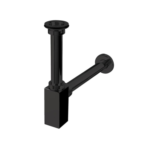 Newarc Corner Siyah Süzgeçli Lavabo Sifonu