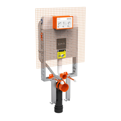 Vitra 3/6 lt 8 cm Asma Klozetler İçin Ayarlanabilir Kalın Metal Ayaklı Gömme Rezervuar