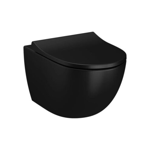 VitrA Sento 54 cm Mat Siyah Rim-ex Kanalsız Asma Klozet
