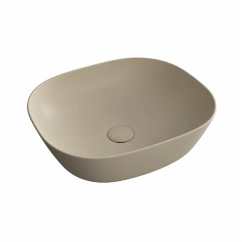 VitrA Plural 45 cm Mat Kil Beji Kare Alçak Çanak Lavabo
