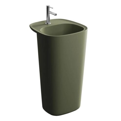 VitrA Plural 50 cm Mat Yosun Yeşili Monoblok Lavabo