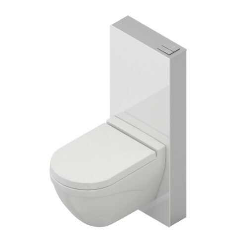 Bocchi Glass Box Asma Klozet İçin Duvar Önü Beyaz Rezervuar Sistemi