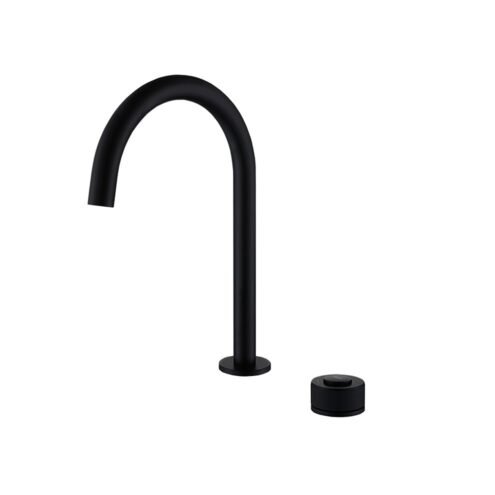 Newarc Step Mat Siyah Çift Delikli Çanak Tipi Lavabo Bataryası