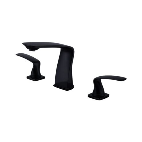 Newarc Step Mat Siyah Üç Delikli Lavabo Bataryası