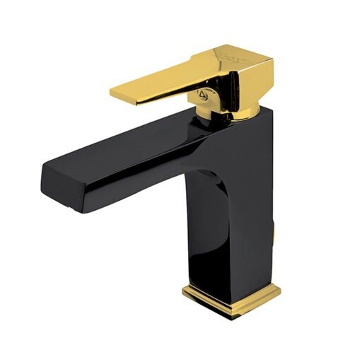 Newarc Aqua Siyah Altın Lavabo Bataryası