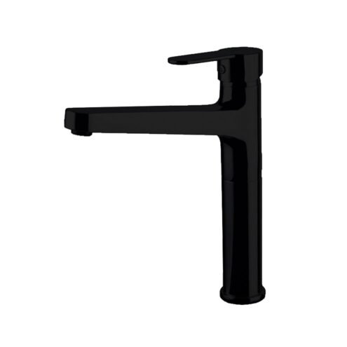 Newarc Domino Mat Siyah Çanak Tipi Lavabo Bataryası