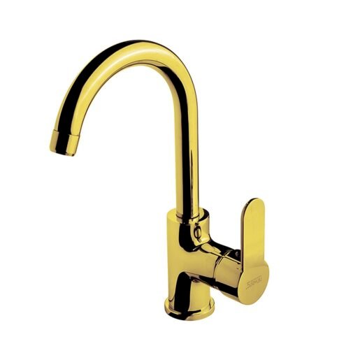 Newarc Domino Altın Dönerli Lavabo Bataryası