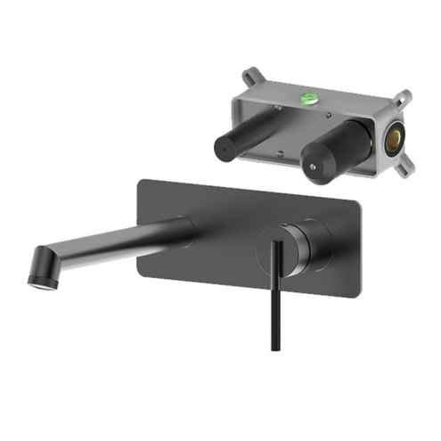 Newarc Opera Metalik Gri Ankastre Lavabo Bataryası