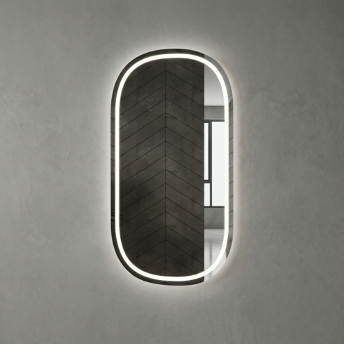 Denko 50x90 cm Elips Led Aydınlatmalı Ayna