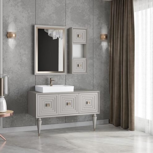 Denko Burcu 120 cm Lake Banyo Dolabı