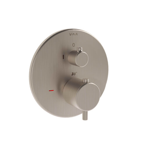 VitrA Origin A4267234 Fırçalı Nikel Ankastre Termostatik Duş Bataryası V-Box