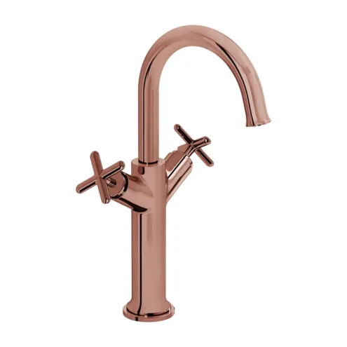 VitrA Origin Classic soft bakır çift kumandalı çanak lavabo bataryası