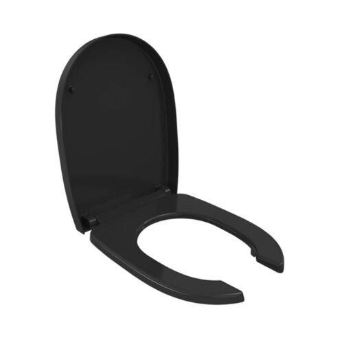 Bocchi Care&Comfort Parlak Siyah Önü Açık Klozet Kapağı