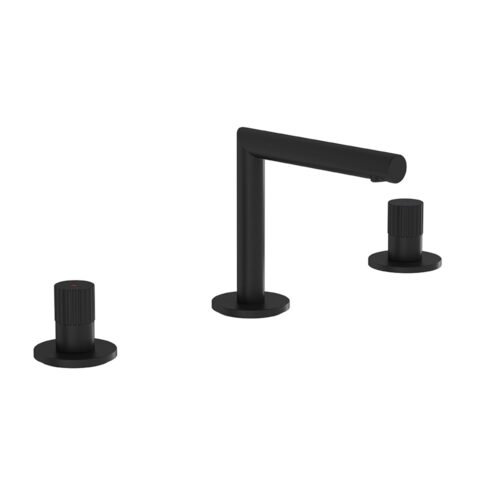 VitrA Origin Mat Siyah Üç Delikli Lavabo Bataryası