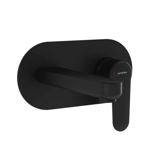 Artema Root Round Ankastre Siyah Lavabo Bataryası