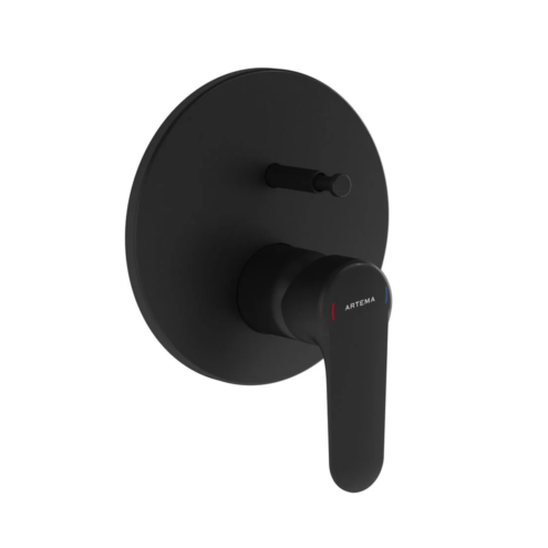 Artema Root Round Ankastre Siyah Banyo Bataryası