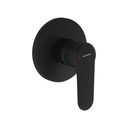 Artema Root Round Ankastre Siyah Duş Bataryası