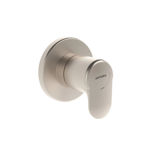 Artema Root Round Ankastre Fırçalı Nikel Stop Valf