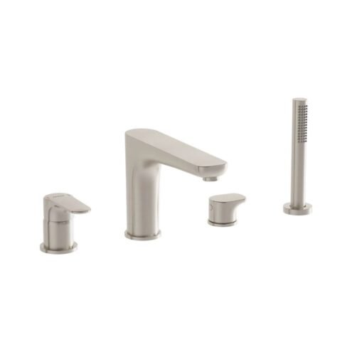 Artema Root Round Fırçalı Nikel 4 Delikli Küvet Bataryası