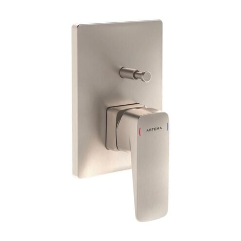 Artema Root Square Fırçalı Nikel Ankastre Banyo Bataryası