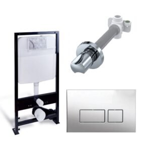 Boden 3/6 lt Arkası Tuğla Önü Alçıpan Duvara Uygun Yere Hızlı Montaj Gömme Rezervuar Seti