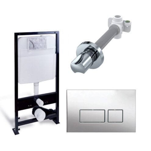 Boden 3/6 lt Arkası Tuğla Önü Alçıpan Duvara Uygun Yere Hızlı Montaj Gömme Rezervuar Seti