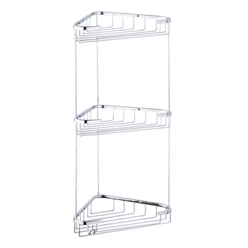 Boden Schwamm 15x15 cm Üç Katlı Krom Şampuanlık