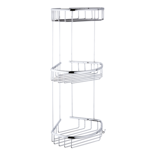 Boden Schwamm 20x20 cm Üç Katlı Krom Şampuanlık