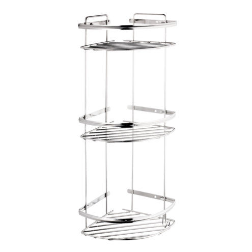 Boden Billig 19x19 cm Üçlü Krom Şampuanlık